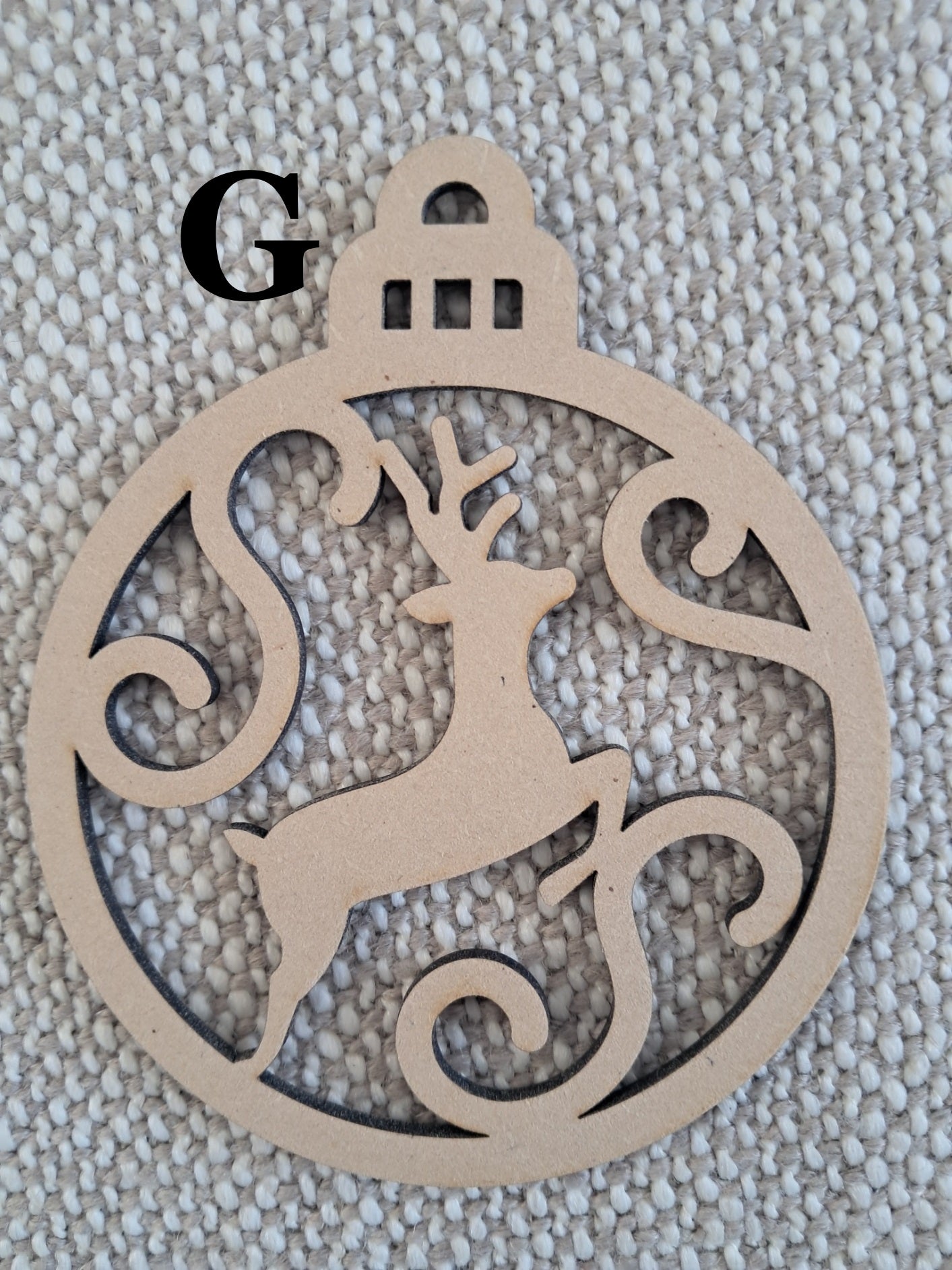 DIY - 10cm Christmas Baubles, Wooden, Tree Decoration, Laser Cut Ornaments - Urban Vibe Studio