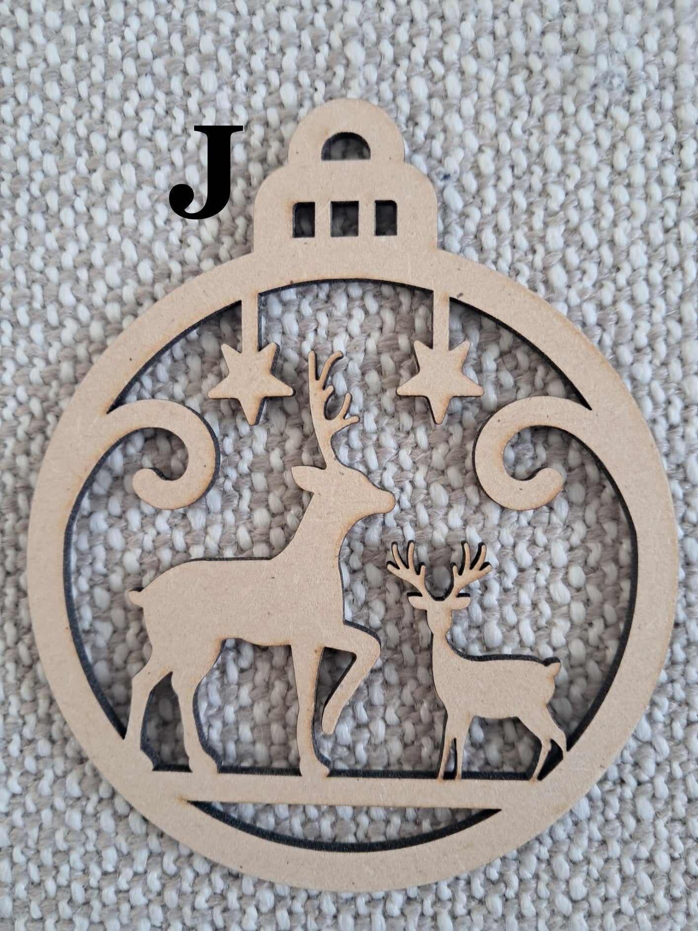DIY - 10cm Christmas Baubles, Wooden, Tree Decoration, Laser Cut Ornaments - Urban Vibe Studio