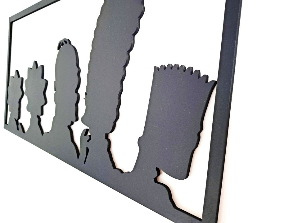 The Simpsons Family Silhouette - Laser Cut Wall Art - Urban Vibe Studio