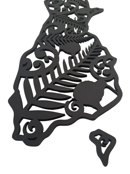 New Zealand Map - Laser Cut Wall Art - Urban Vibe Studio