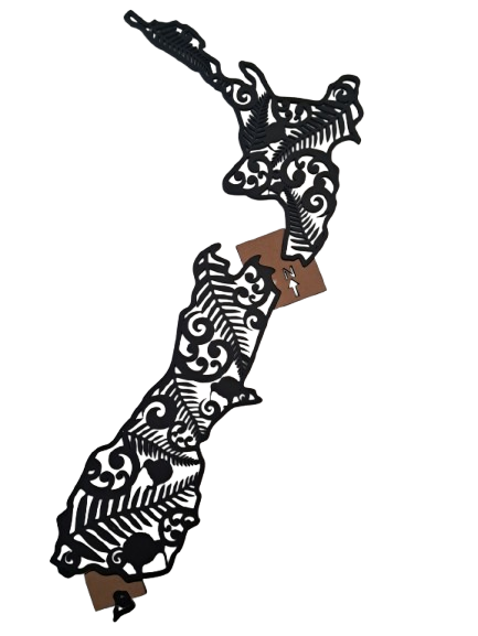 New Zealand Map - Laser Cut Wall Art - Urban Vibe Studio