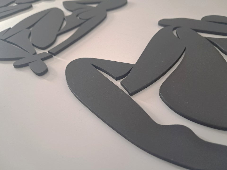 Three Woman "Silhouettes" - Laser Cut Wall Art - Urban Vibe Studio