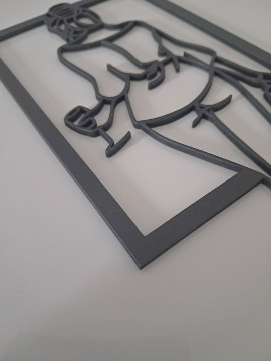 Wine Time Girl - Laser Cut Wall Art - Urban Vibe Studio