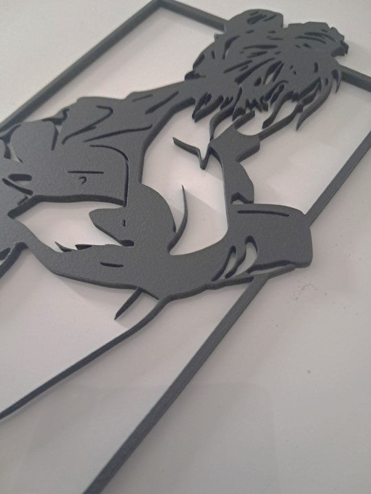 Girl in Leather Jacket - Laser Cut Wall Art - Urban Vibe Studio