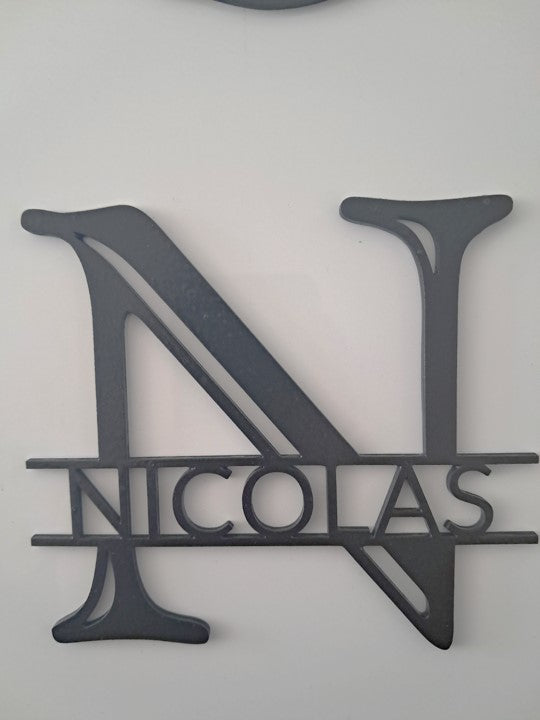 Monogram Letter Personalised with Name - Laser Cut Wall Art - Urban Vibe Studio