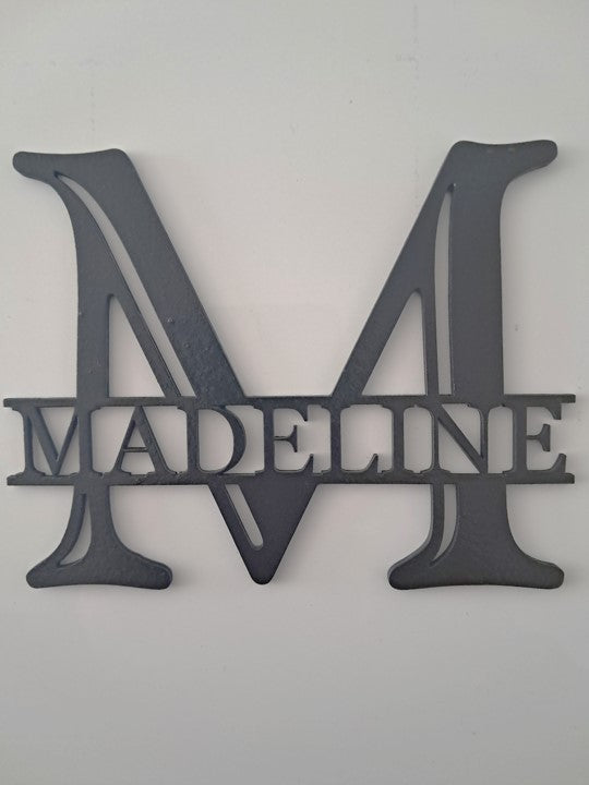 Monogram Letter Personalised with Name - Laser Cut Wall Art - Urban Vibe Studio