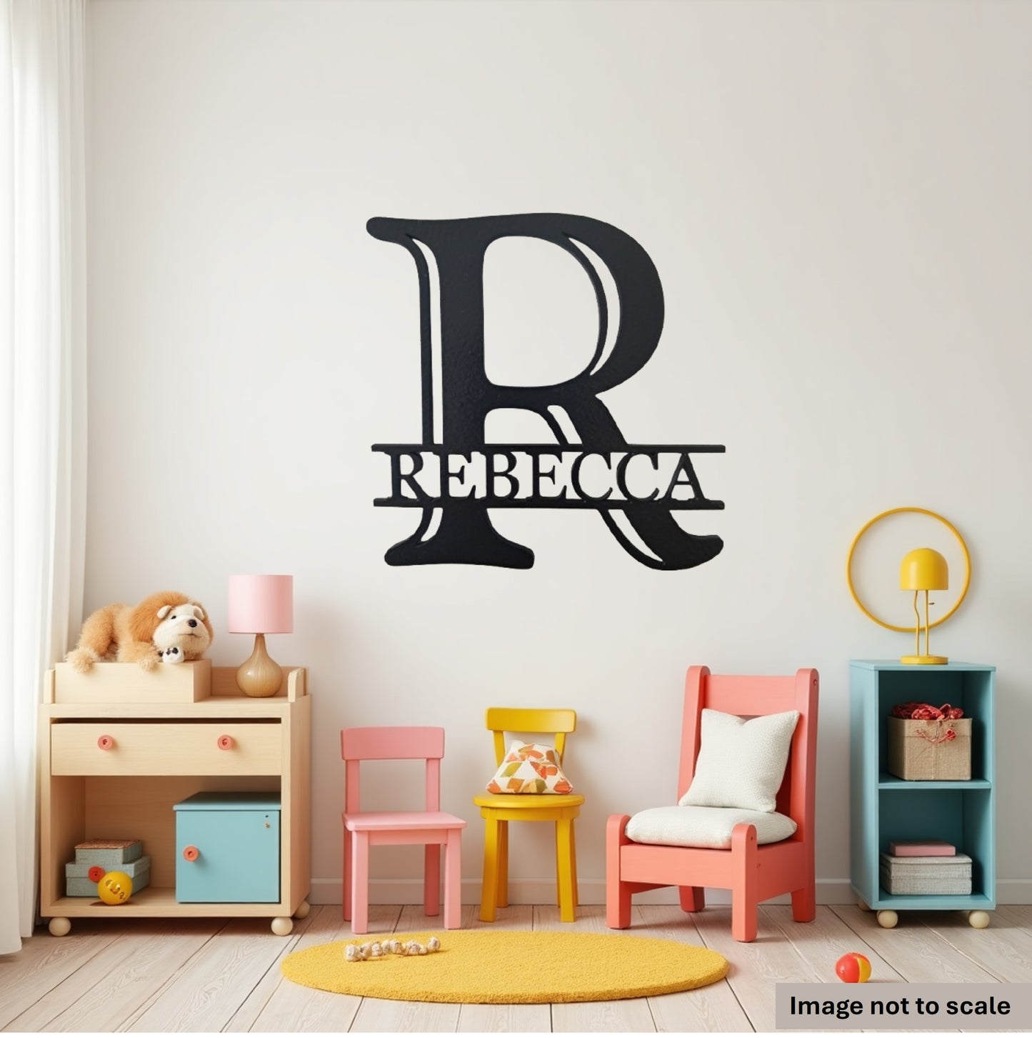 Monogram Letter Personalised with Name - Laser Cut Wall Art - Urban Vibe Studio