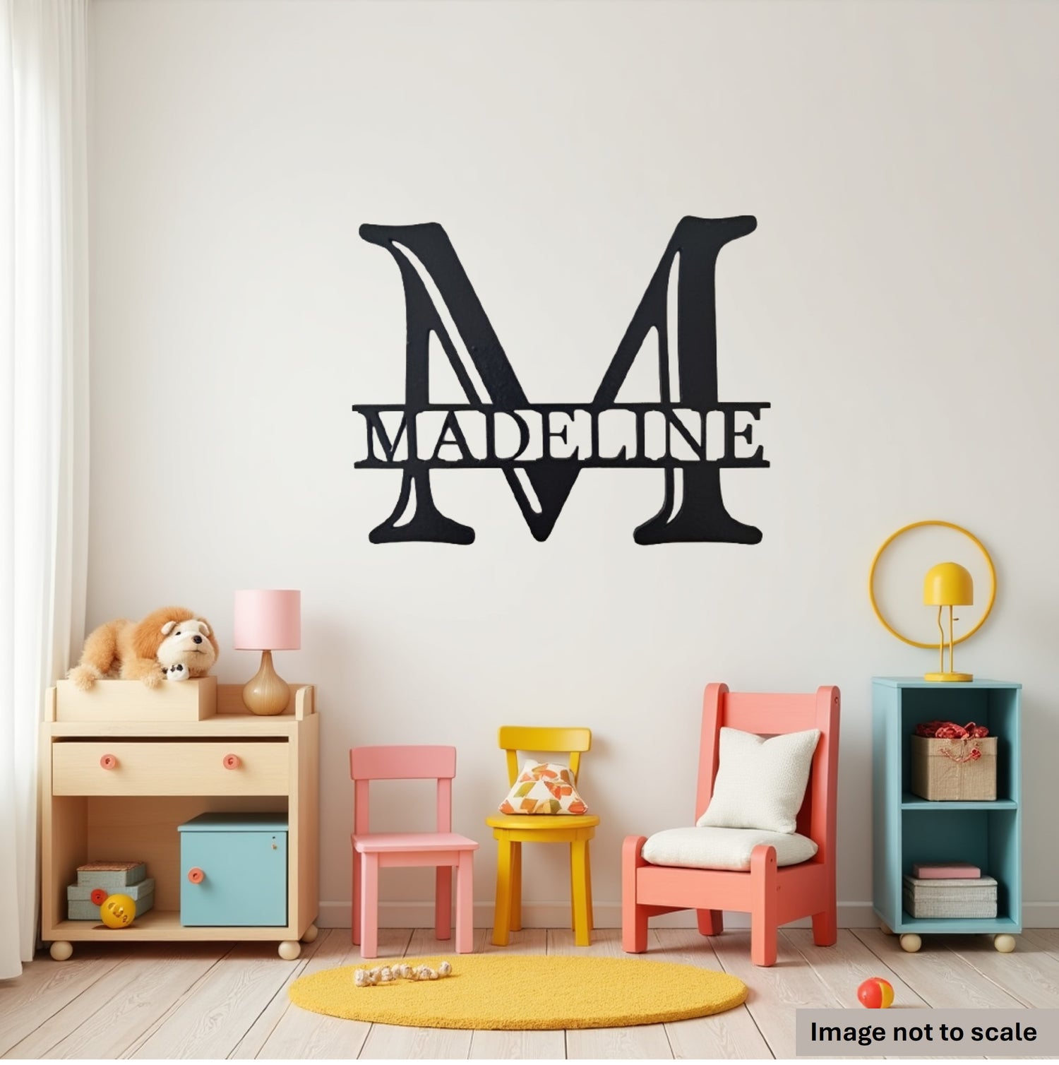 Monogram Letter Personalised with Name - Laser Cut Wall Art - Urban Vibe Studio