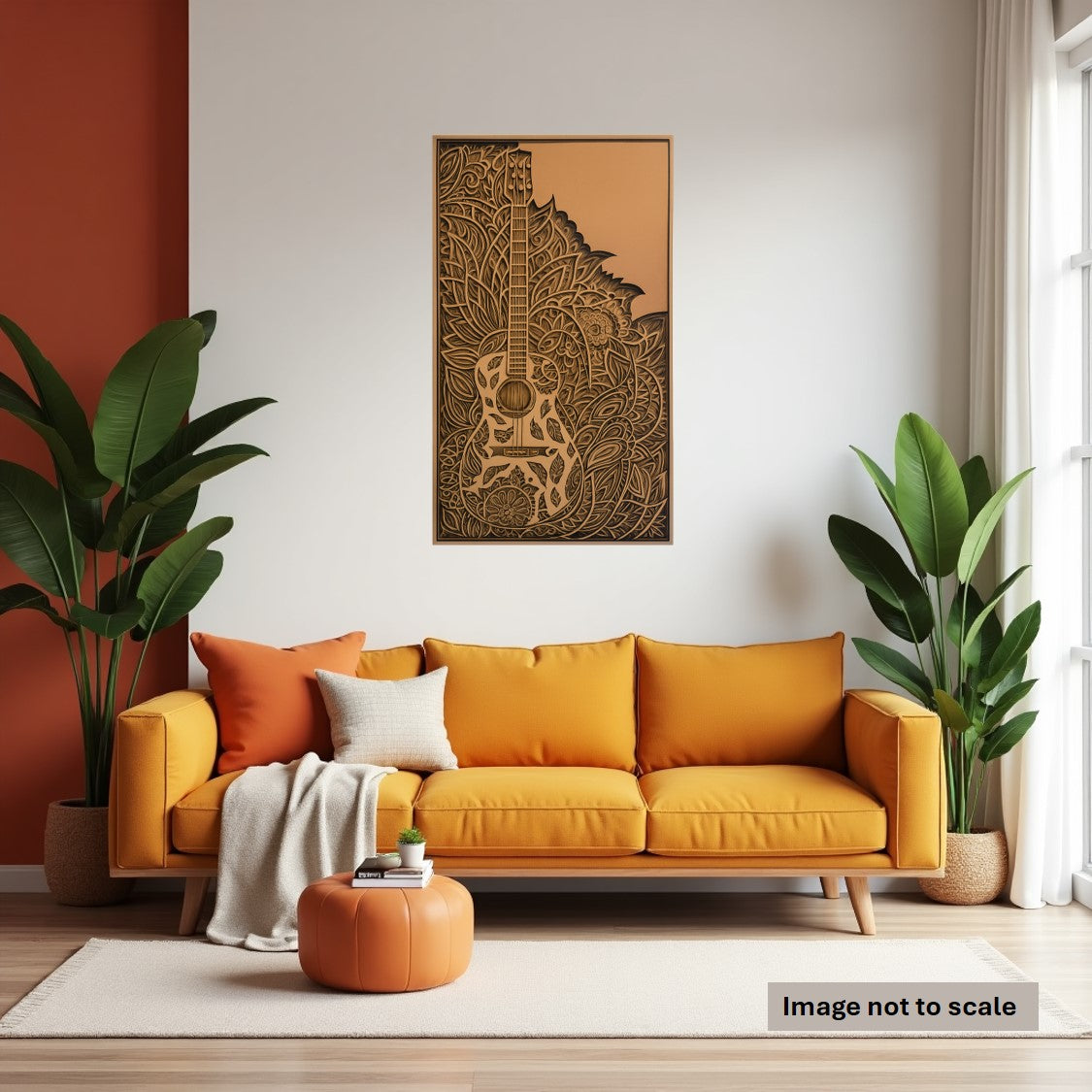 Mandala Guitar - 9 Layer, Laser Cut Wall Art - Urban Vibe Studio