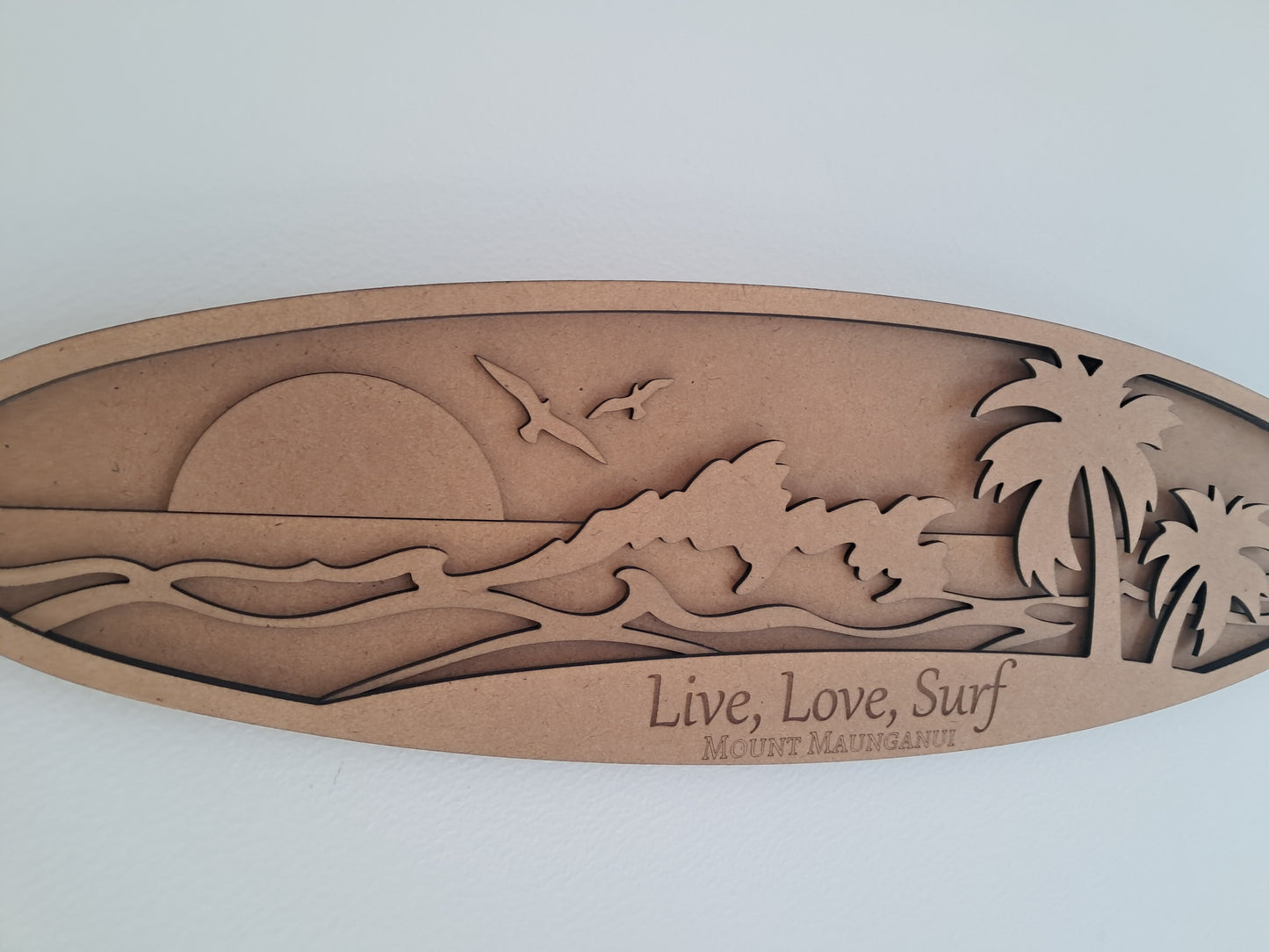 Live, Love, Surf - 4 Layer, Laser Cut Wall Art - Urban Vibe Studio