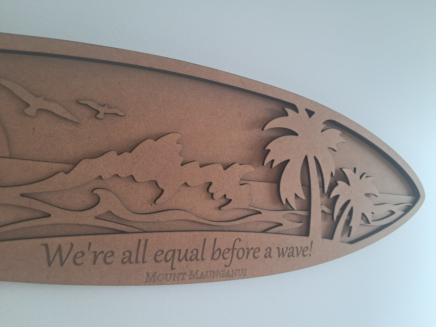 We're all equal before a wave! - 4 Layer, Laser Cut Wall Art - Urban Vibe Studio