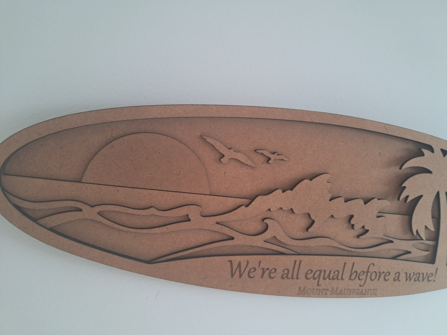 We're all equal before a wave! - 4 Layer, Laser Cut Wall Art - Urban Vibe Studio