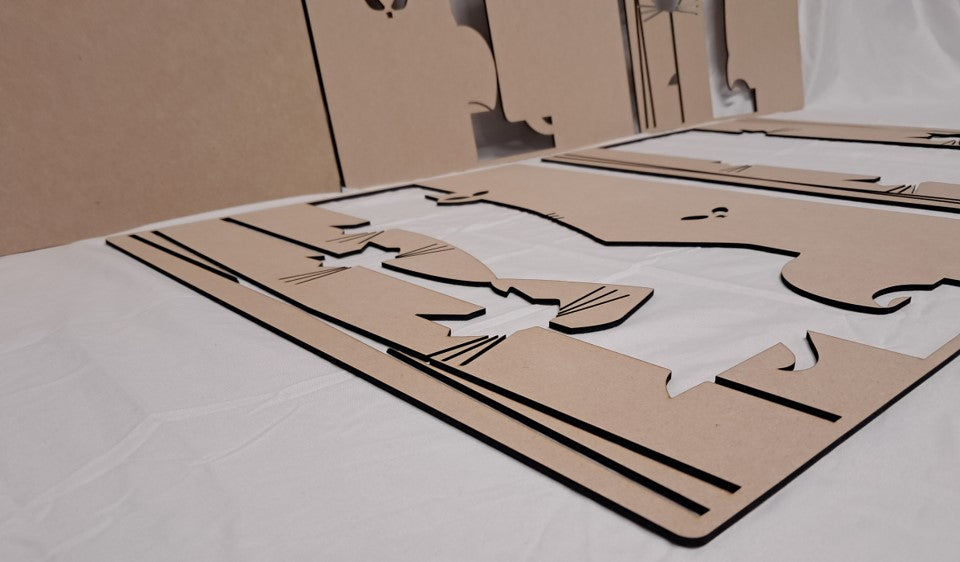 5 Layer, Laser Cut Wall Art "Kit" - Abstract Cat - Urban Vibe Studio