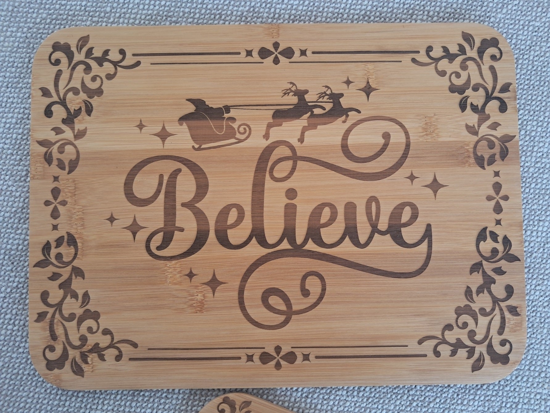 Set of Two - Christmas Serving Boards - Believe - Urban Vibe Studio