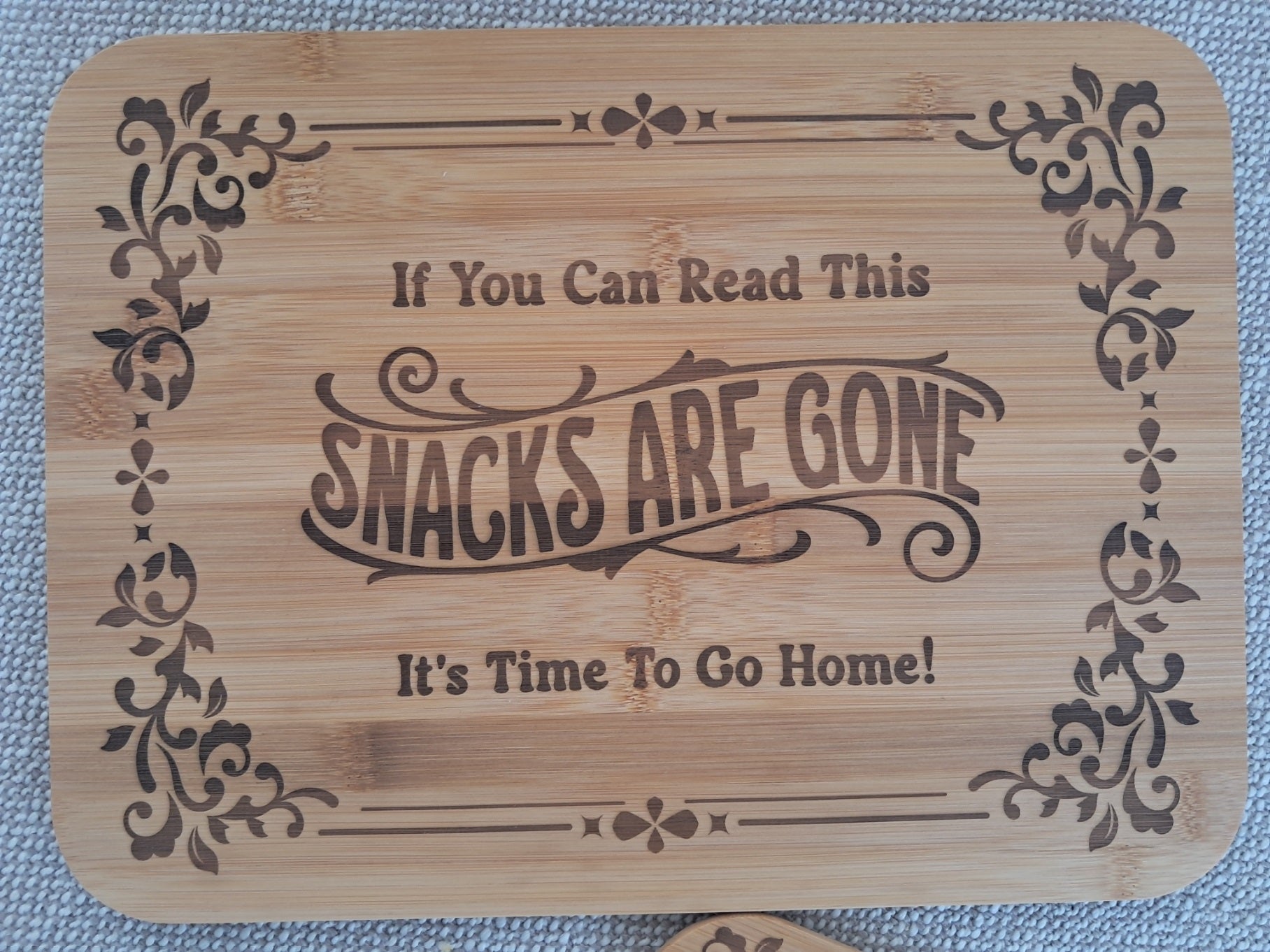 Set of Two - Serving Boards - Snacks are Gone... - Urban Vibe Studio