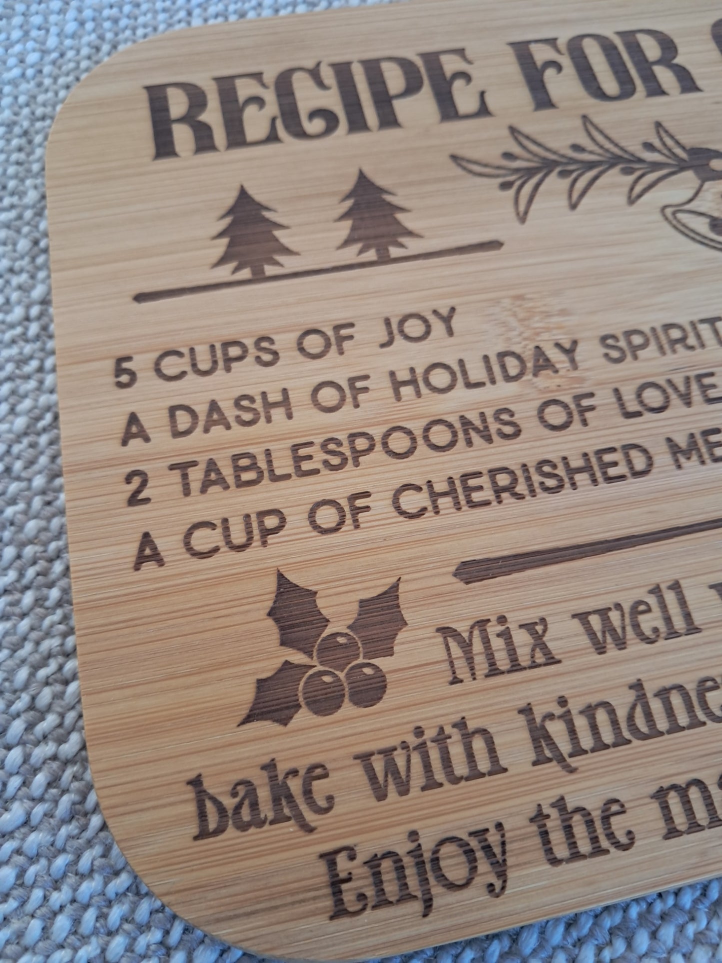 Engraved Serving Board - 26cm x 17.5cm x 0.8cm - Urban Vibe Studio