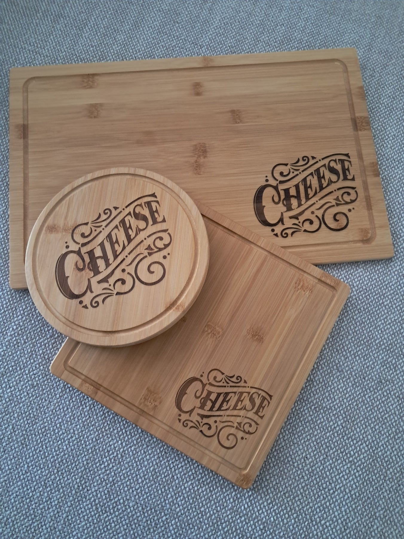 Set of Three Serving / Cutting Boards - Laser Engraved - Urban Vibe Studio