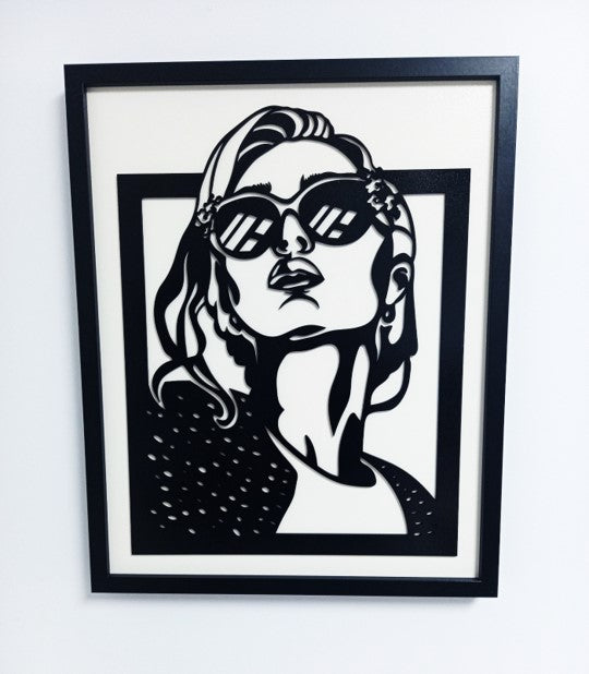 Summer Chic - Laser Cut Wall Art, Framed - 53cm x 43cm x 3cm - Urban Vibe Studio