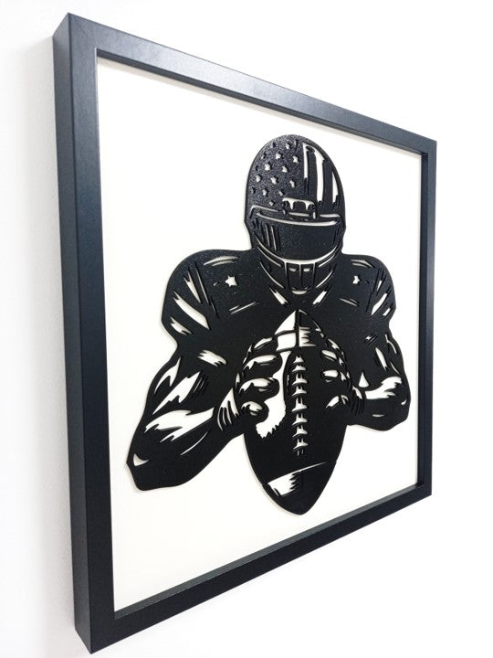 NFL (American Football) - Laser Cut Wall Art, Framed - 43cm x 43cm x 3cm - Urban Vibe Studio