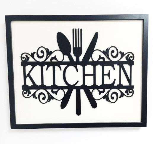 Perfect Kitchen Artwork - Laser Cut Wall Art, Framed - 43cm x 53cm x 3cm - Urban Vibe Studio