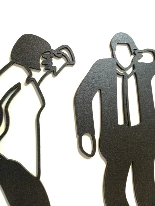 Pulp Fiction Dance Scene - Laser Cut Wall Art, Framed - 43cm x 43cm x 3cm - Urban Vibe Studio