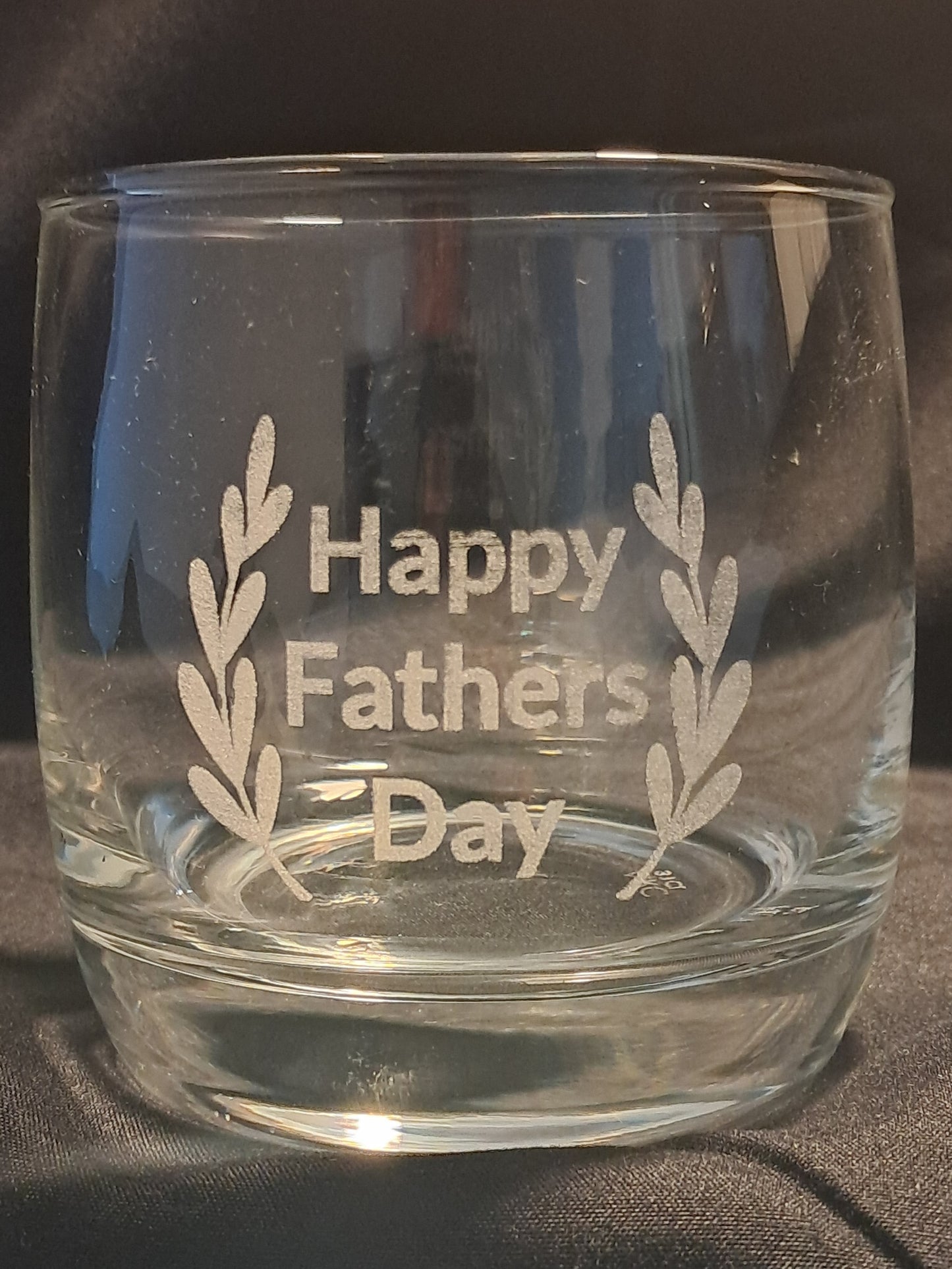Happy Fathers Day - Laser Engraved Whiskey Glass - Urban Vibe Studio