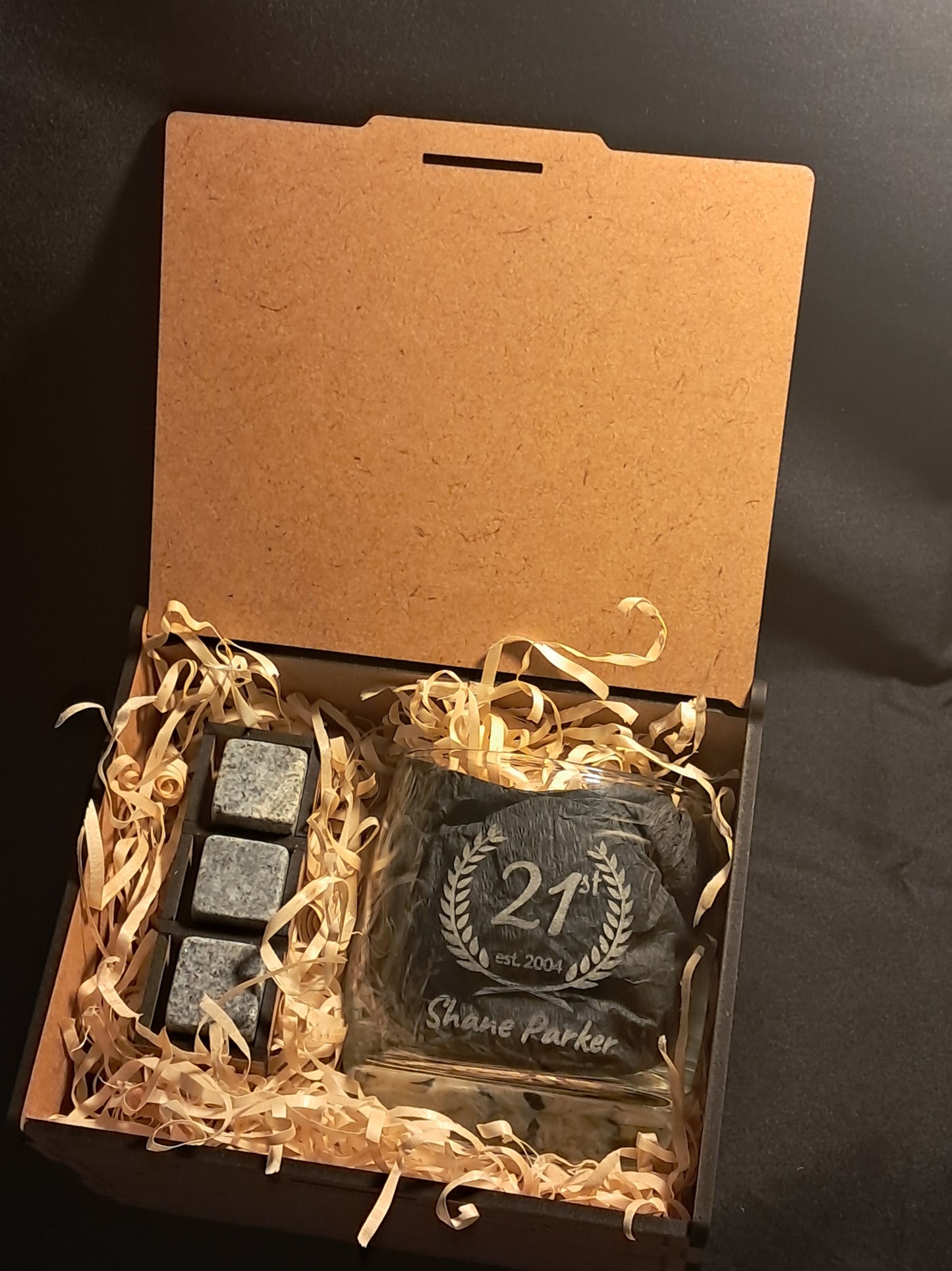 Personalised Milestone Birthday Celebration - Laser Engraved Whiskey Glass - Urban Vibe Studio