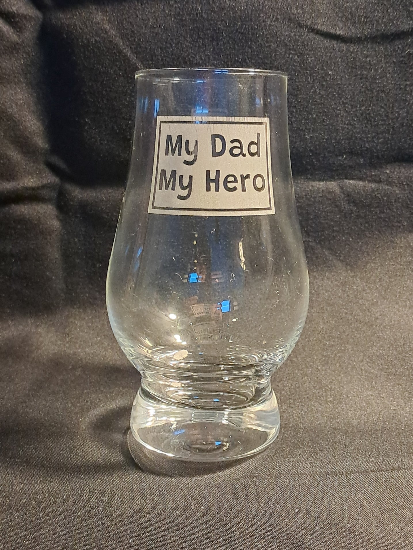 My Dad, My Hero - Laser Engraved Whiskey Glass - Urban Vibe Studio