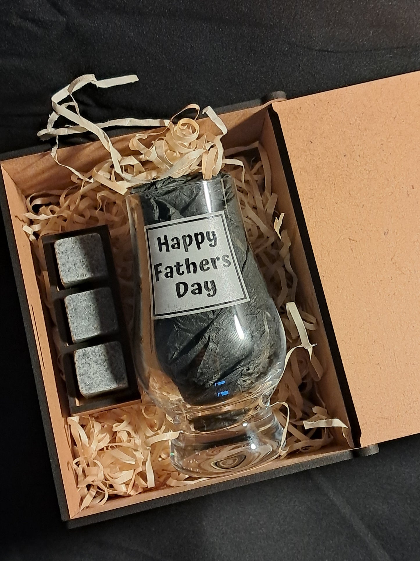 Happy Fathers Day - Laser Engraved Whiskey Glass - Urban Vibe Studio