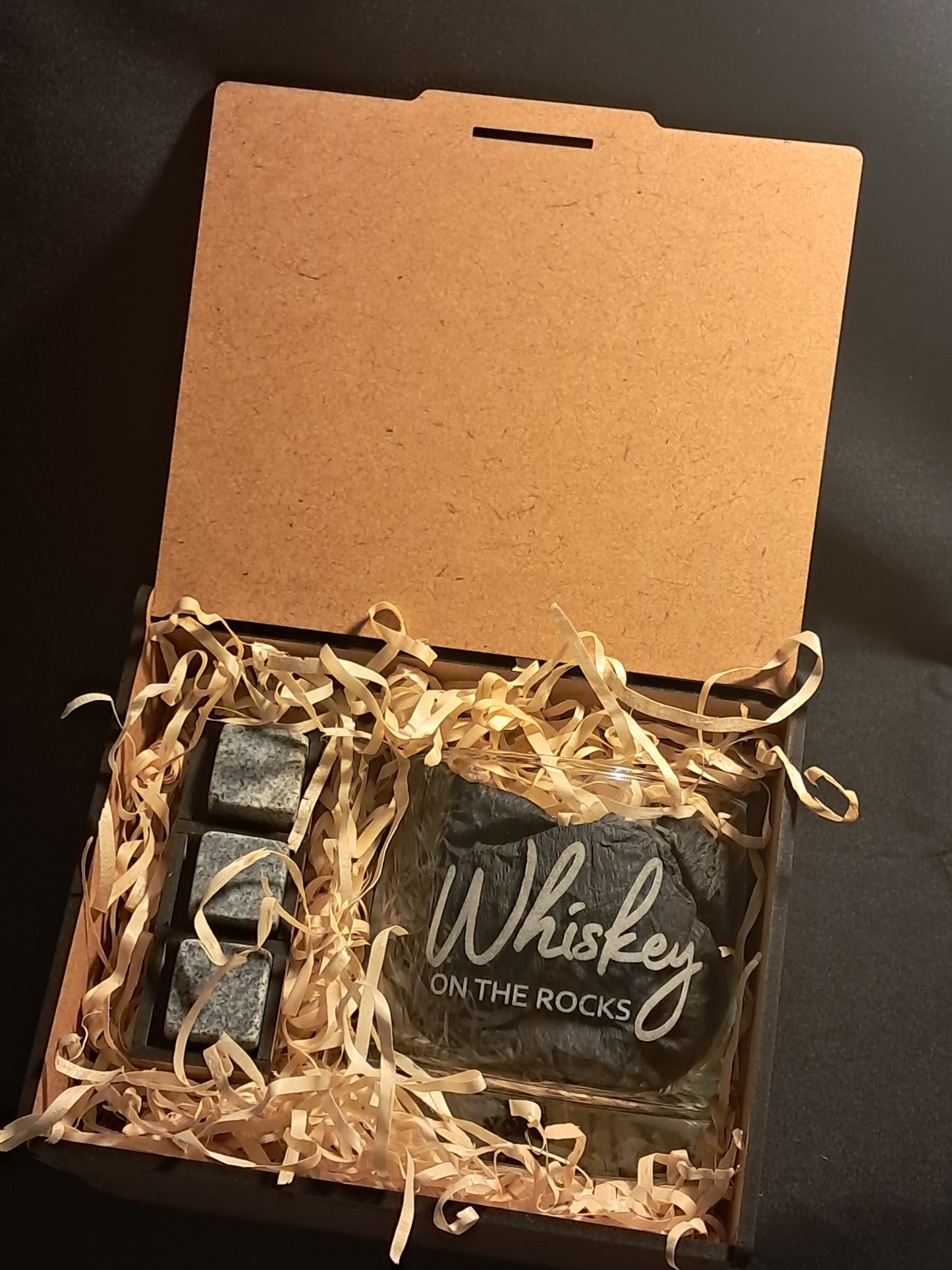 Whiskey on the Rocks - Laser Engraved Whiskey Glass - Urban Vibe Studio