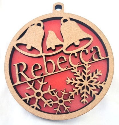 Personalised Christmas Baubles, Tree Decoration, Laser Cut - Urban Vibe Studio