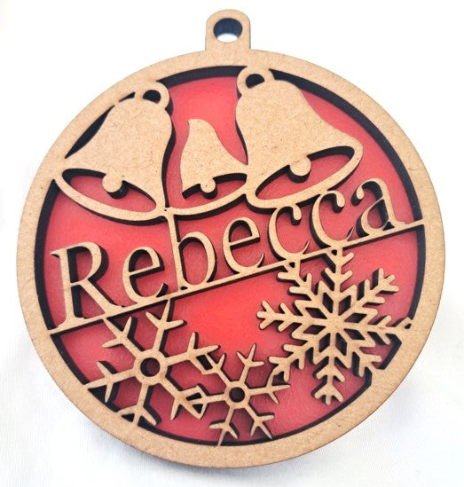 Personalised Christmas Baubles, Tree Decoration, Laser Cut - Urban Vibe Studio