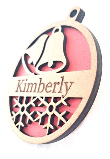Personalised Christmas Baubles, Tree Decoration, Laser Cut - Urban Vibe Studio