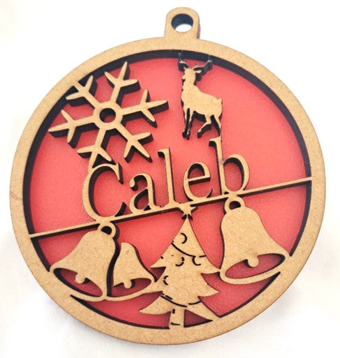Personalised Christmas Baubles, Tree Decoration, Laser Cut - Urban Vibe Studio