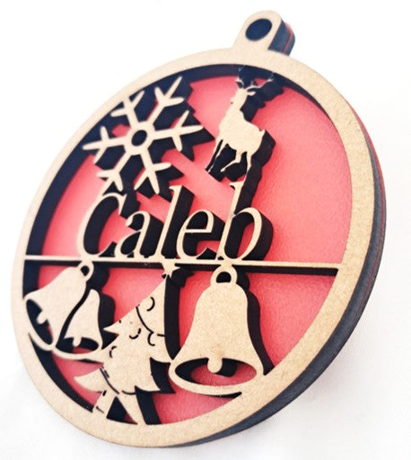 Personalised Christmas Baubles, Tree Decoration, Laser Cut - Urban Vibe Studio