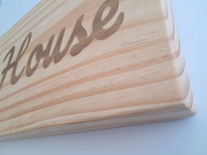Beach House - Engraved Wall Art - NZ Made