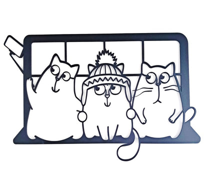 Cat Selfie Time - Laser Cut Wall Art - Urban Vibe Studio