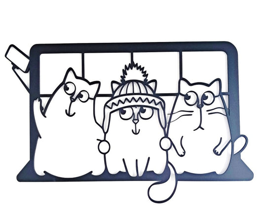 Cat Selfie Time - Laser Cut Wall Art - Urban Vibe Studio