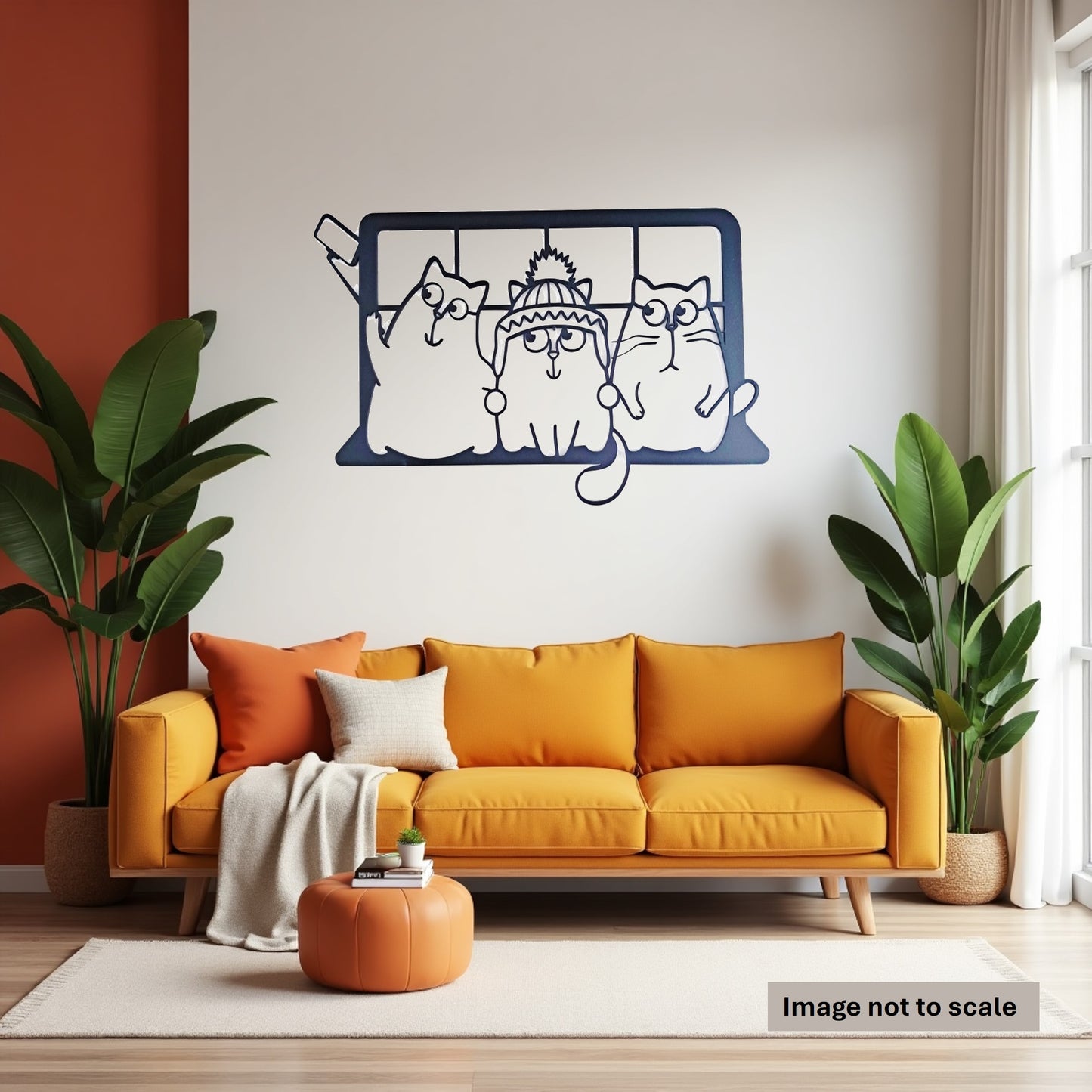 Cat Selfie Time - Laser Cut Wall Art - Urban Vibe Studio