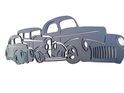 Classic Cars - Two Picture Combo - Laser Cut Wall Art - Urban Vibe Studio