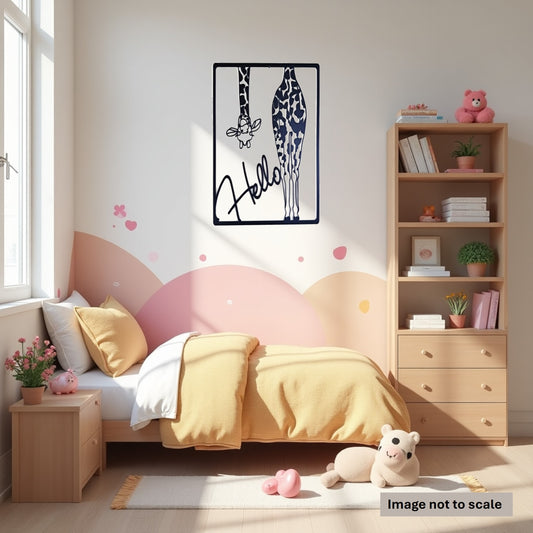 Hello Giraffe - Laser Cut Wall Art - Urban Vibe Studio