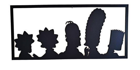 The Simpsons Family Silhouette - Laser Cut Wall Art - Urban Vibe Studio