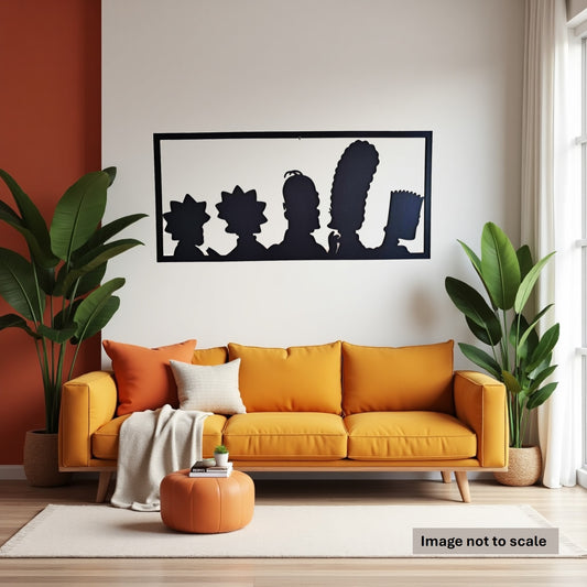The Simpsons Family Silhouette - Laser Cut Wall Art - Urban Vibe Studio