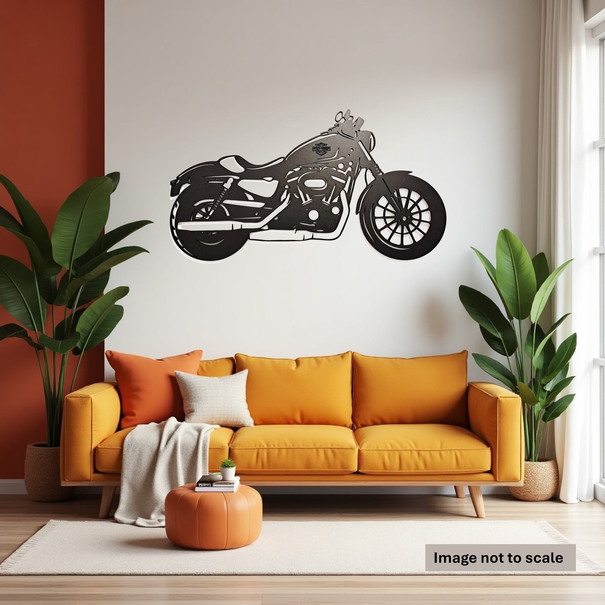 Harley Davidson Motorbike - Laser Cut Wall Art - Urban Vibe Studio