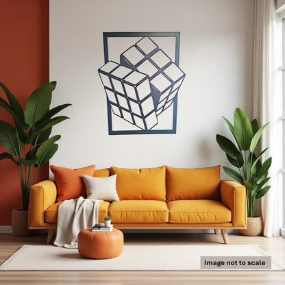 Rubik Cube - Laser Cut Wall Art - Urban Vibe Studio
