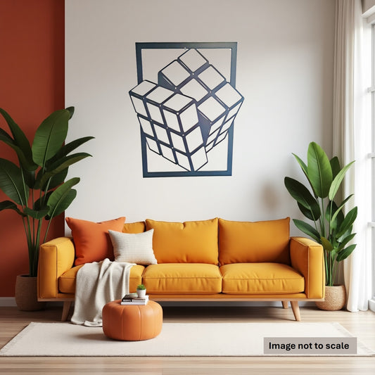 Rubik Cube - Laser Cut Wall Art - Urban Vibe Studio