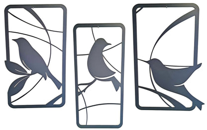 Large Three Bird Combo - Laser Cut Wall Art - Urban Vibe Studio