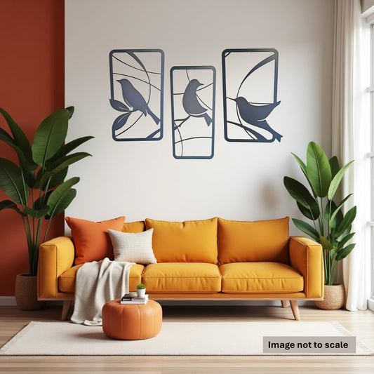 Large Three Bird Combo - Laser Cut Wall Art - Urban Vibe Studio