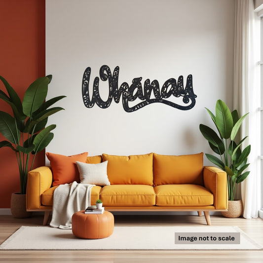 Whanau "Family" Sign - Laser Cut Wall Art - Urban Vibe Studio