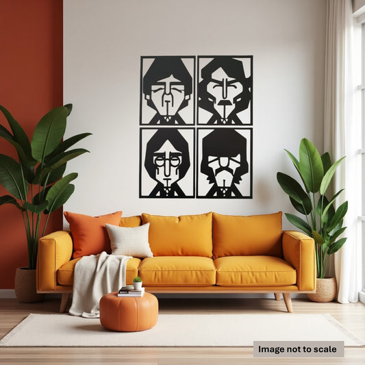 The Beatles Combo - Laser Cut Wall Art - Urban Vibe Studio